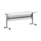 Flash Furniture Palmer 72in. x 24in. HD Nesting Table w/T-Legs, Modesty Panel, 1in. Thick White Tabletop, Gry Frame MT-M7224-T-LEG-WHTGRY-GG - alternate 1
